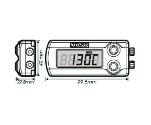 Uitlaatgas Thermometer EGT Koso Blauwe Verlichting