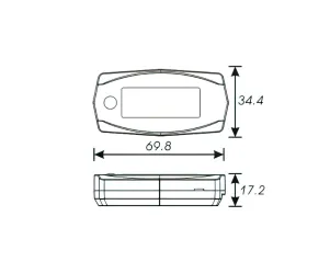 Tachometer Koso Mini 4 Zwart