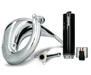 Uitlaat Voca Cross Verchroomd 50 / 70CC CE Zwart Sherco SM / SE 50CC