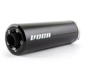 Uitlaat Voca 50/70CC (CE) Chroom / Zwart Aluminum Geluiddemper Beta RR 2012