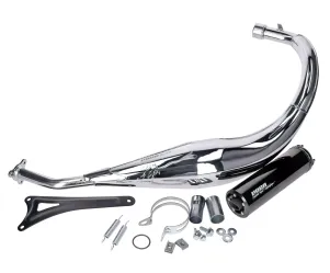Uitlaat Voca 50/70CC (CE) Chroom / Zwart Aluminum Geluiddemper Beta RR 2012