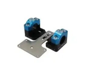 Stuurklemmen 28mm Met Dashboardhouder KRM Zwart / Blauw