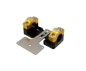 Stuurklemmen 28mm Met Dashboardhouder KRM Zwart / Goud