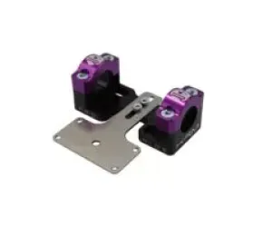 Stuurklemmen 28mm Met Dashboardhouder KRM Zwart / Paars