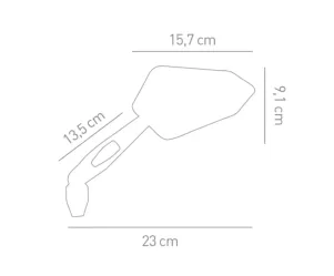 STR8 Spiegelset Street, X2 (Links + Rechts), Met M8-/M10 Adapter, Zwart, Gekurd