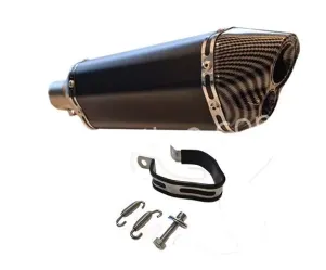 Uitlaat Alpha Styling - Piaggio Zip / Vespa Sprint 4T -  iGet Euro 4 (Zwart / Carbon)