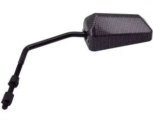Spiegel STR8 F1 Rechts/ Links M8 Draad (M/Linker Draad Adapter), Zwarte Carbon Look