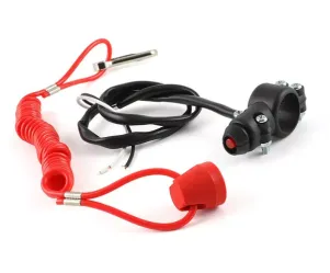 STR8 Kill Switch Racing Rood Bevestigd Aan Het Stuur