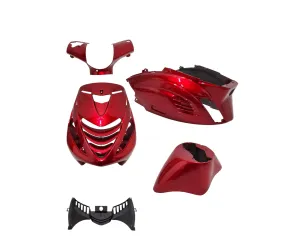 Kappenset RS-1 (rood bordeaux ) Piaggio Zip2000 Model SP 5-delig