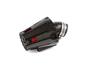 Luchtfilter E5 Hoek 45 D.35MM Carbon / Rood