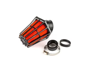 Luchtfilter Hexa Hoek 45 Deg. D.35MM Zwart / Rood