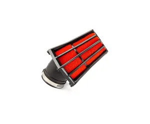 Luchtfilter Hexa Hoek 45 Deg. D.35MM Zwart / Rood