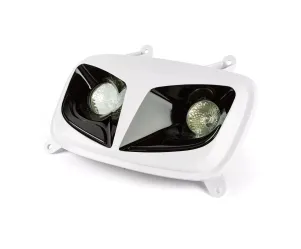 Koplampmasker (Twin) Wit / Zwart MBK Booster / Yamaha BW'S NA 2004