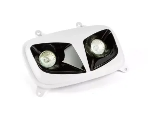 Koplampmasker (Twin) Wit / Zwart MBK Booster / Yamaha BW'S NA 2004