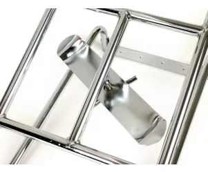 Achterrek MOTO NOSTRA Horizontale Reservewielhouder Vespa PX80, PX125, PX150, PX200 Chroom