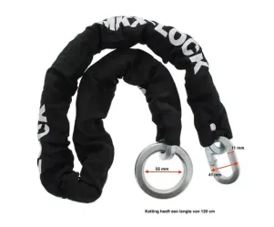 Kettingslot MKX Lock - 120 cm ART4 (voor dunne velg)