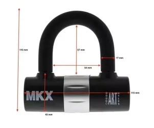 Kettingslot MKX Lock - 120 cm ART4 (voor dunne velg)