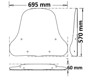 Windscherm Niu MQI smoke (Isotta)