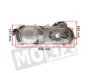 Carterkap China GY6 4T 12 inch - Zilver (met aansluiting)