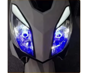 Led Ba20D Angeleye voor standaard koplamp - Blauw (o.a. Piaggio Zip)