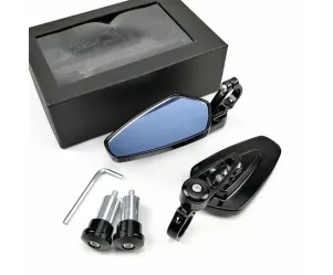 Bar-end Spiegels Piaggio Zip (Custom) Zwart