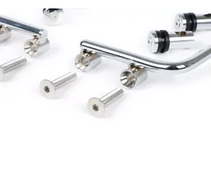 Windscherm beugels Moto Nostra - Vespa PX80, PX125, PX150, PX200, T5 Classic, LML 125 150 Star Stella Chroom