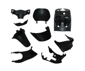 Binnenkappenset Piaggio Zip 9 delig zwart