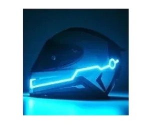 Helm verlichting scooterhelm LED - kleur: Blauw