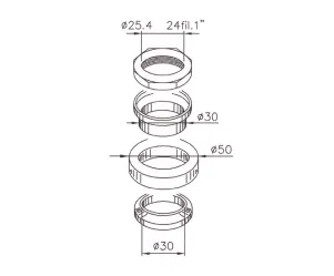Balhoofdlagers SYM Fiddle/Orbit Diverse modellen