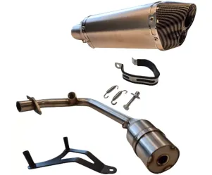 Uitlaat Alpha Styling - Piaggio Zip / Vespa Sprint 4T -  iGet Euro 4 (Titanium / Carbon)