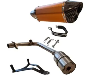Uitlaat Alpha Styling - Piaggio Zip / Vespa Sprint 4T -  iGet Euro 4 (Orange / Carbon)