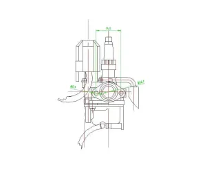 Carburateur Peugeot Vivacity (met elektrische choke)