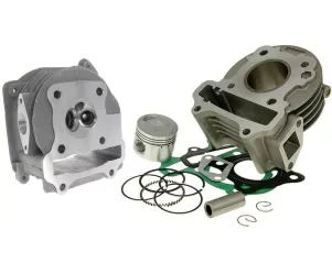 Cilinderkit GY6 50cc compleet met cilinderkop (139QMB / 139QMA met SLS)