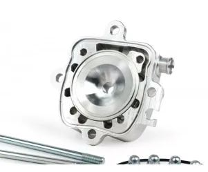 Cilinderkopset v2.1 Race HT zilver Piaggio 125 / 180 cc 2 takt lc