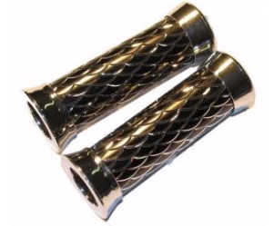 Handvatset - Chroom zwart met bolletjes