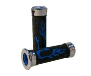 Handvatset Flame - Custom zwart blauw