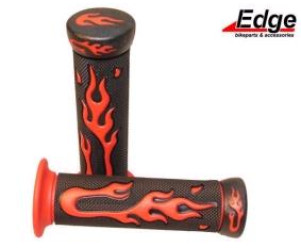 Handvatset Flame - Custom zwart rood