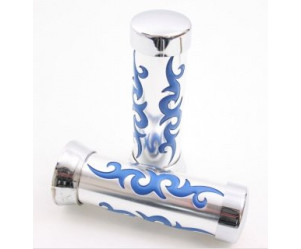 Handvatset Tribal - Custom Chroom/blauw