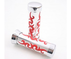 Handvatset Tribal - Custom Chroom/rood