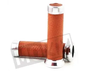 Handvatten Retro bruin leer (130mm)