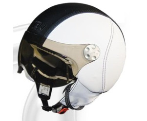 Helm Nau Course Leather Line N350 Zwart/Wit