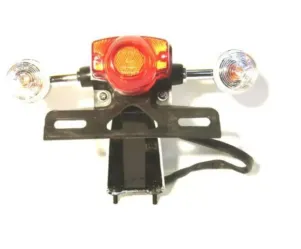 Achterlicht China GR.Retro + Blank Raw (3pins) 3pins connector stekker + 4 losse stekkers Bay15D 12V 21/5W BA15S 12V 10W