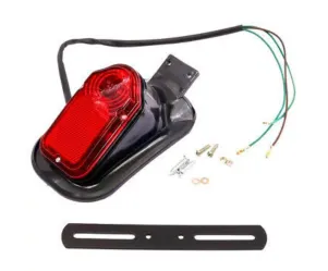 Achterlicht Uni Opbouw Model (Rood) Zwart Elec BA15S	