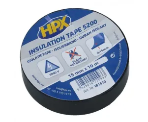 Isolatie tape HPX zwart (15mm x 10m)