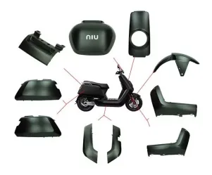 Kappenset Niu N-serie elektrische scooter glans zwart