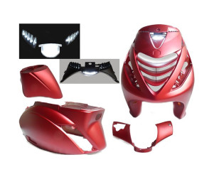 Kappenset model SP Zip2000 + Led lamp mat rood 6delig