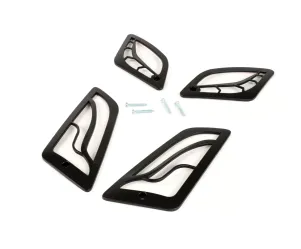 Knipperlichtrooster Set MOTO NOSTRA Vespa GT, GTL, GTV, GTS 125-300 Mat Zwart