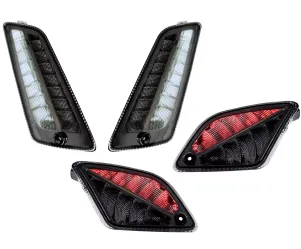 Knipperlichtset Voor Achter MOTO NOSTRA 2K22 (2019-2022) Dynamisch LED Volglicht Voorzijde Met Dagrijlicht en Achterzijde Met Positielicht Gerookt