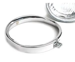 koplamp  vespa ø=115mm  vespa ss50 (v5ss1t), 50sr (v5ss2t), ss90 (v9ss1t), 90 racer (v9ss2t), pv125 (vma1t, vma2t), et3 vmb1t), super (vnc1t/vbc1t)   glas, incl . koplamp rand