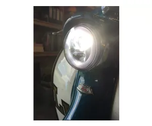 Koplamp incl. Montagering MOTO NOSTRA  LED HighPower Ø=120mm 12V DC (E9) Lambretta LI (Serie 1-2)
